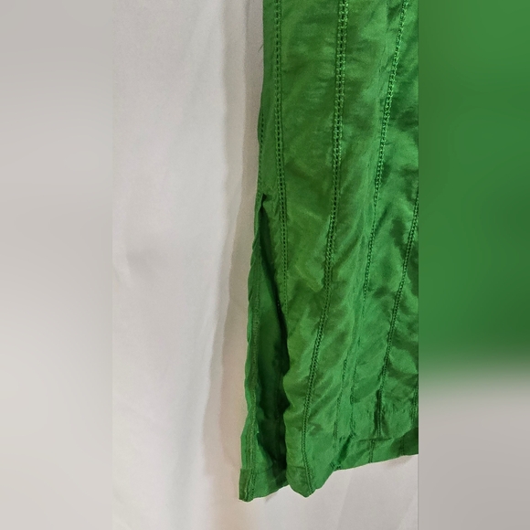 Jason Wu wide leg pants women S kelly green split hem lined pull on resort beach - Picture 6 of 8